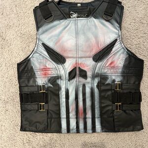 Punisher costume vest Black and white Halloween costume Marvel